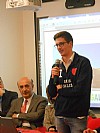 immagine Lo studente Federico Ruosi, del consiglio d'istituto del Galilei, e il presidente della Provincia di Modena Emilio Sabattini
